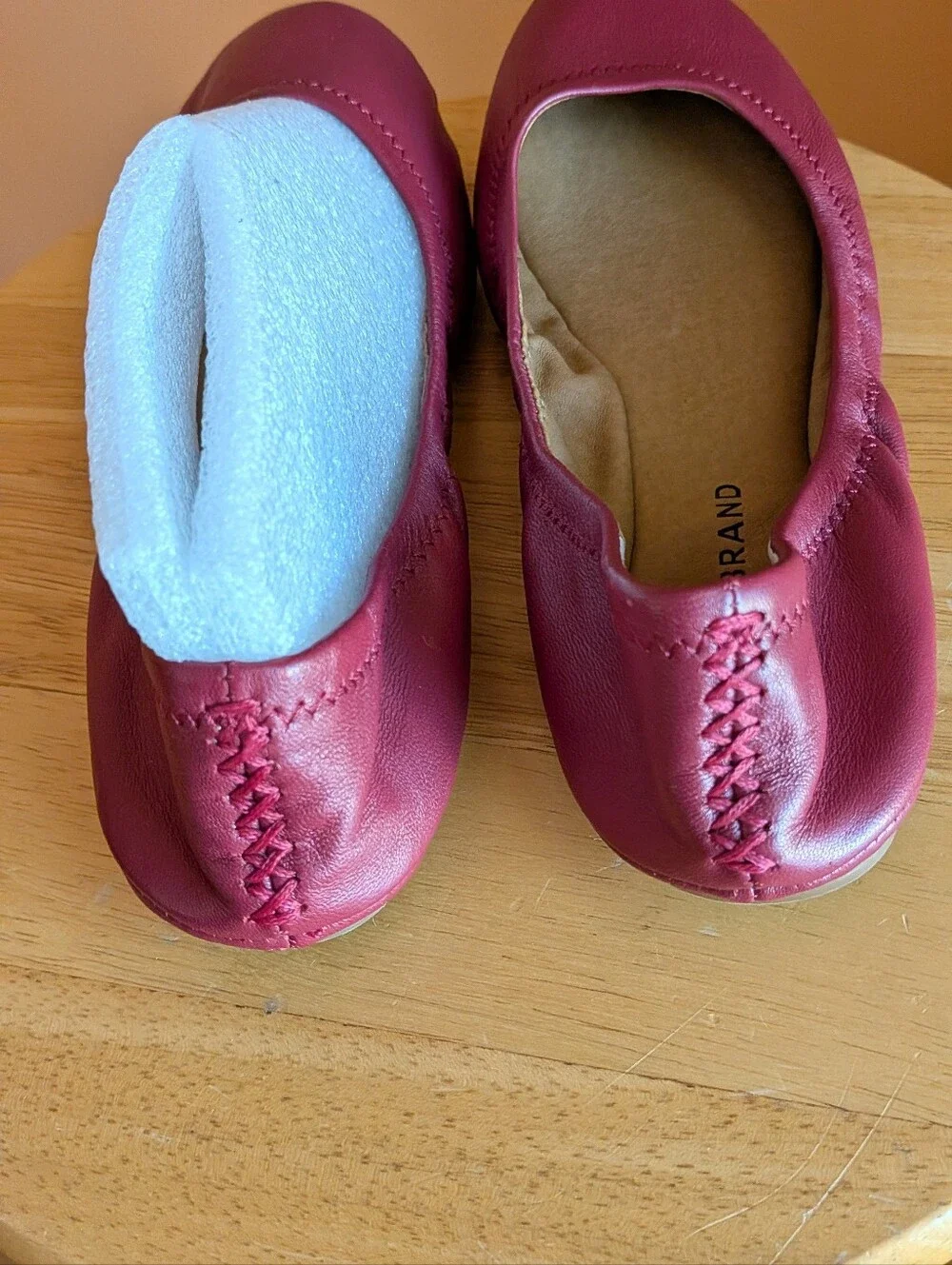 Lucky Brand Women's Wine Leather Ballet Flats Size 7.5